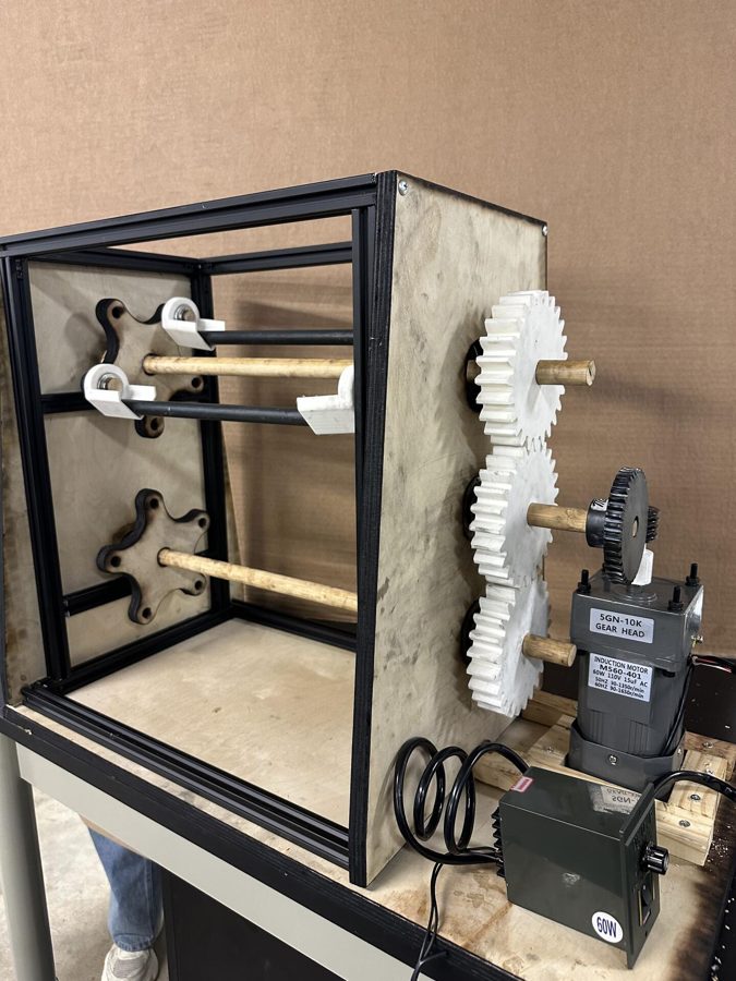 Accessible fabric storage device built for HTX Sewn Goods